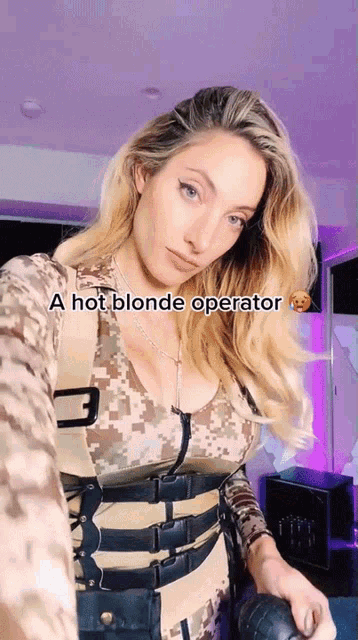 A Hot Blonde Operator Avori Gif GIF