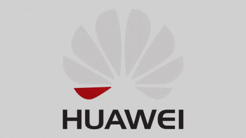 A Huawei Logo On A Grey Background With A Red Circle GIF