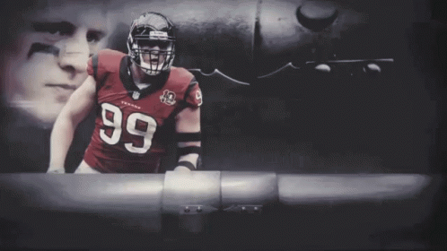 A J.j. Watt Defensive End Is Featured On A Poster GIF