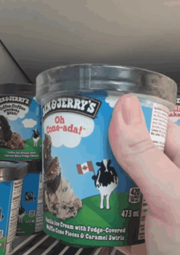 Ben & Jerrys Oh Cone-Ada Ice Cream Jar GIF