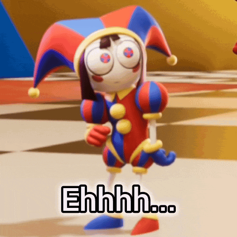 A Jester Is Standing On A Checkered Floor And Says Ehhhh ... GIF