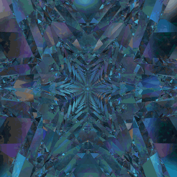 A Kaleidoscope Of Blue And Purple Geometric Shapes GIF