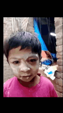 A Kid Powdered Face GIF