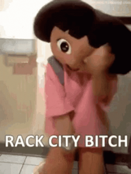 A Kid Wearing Dora Costume While Dancing GIF