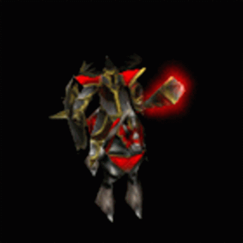 A Knight With A Shield And A Torch On His Back GIF