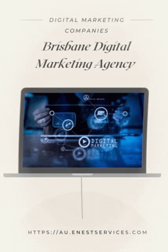 Laptop Screen Saying Digital Marketing GIF
