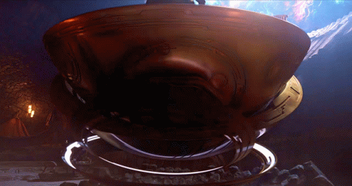 A Large Circular Object With A Circle Around It GIF