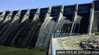 A Large Dam With The Words Make Gifs At Gifsoup.com Underneath It GIF