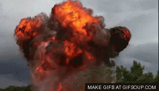 A Large Explosion With The Words Make Gifs At Gifsoup.com Underneath It GIF