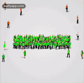A Large Group Of People Are Gathered In The Shape Of The Indian Flag GIF