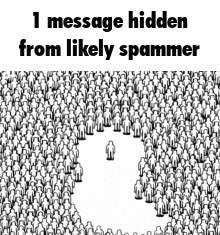 A Large Group Of People Are Standing Next To Each Other And One Of Them Has A Message Hidden From Likely Spammer . GIF