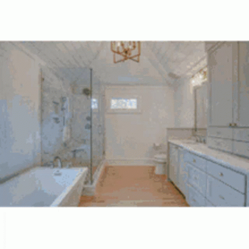 A Large House With A Lush Green Lawn And A Brick Walkway Leading To It . GIF