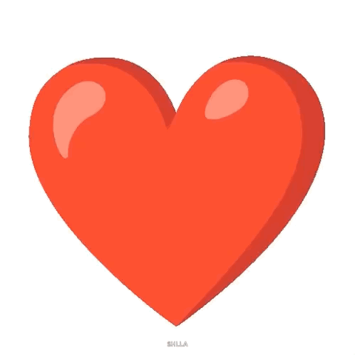 A Large Red Heart On A White Background With A Watermark That Says ' Smilla ' On The Bottom GIF
