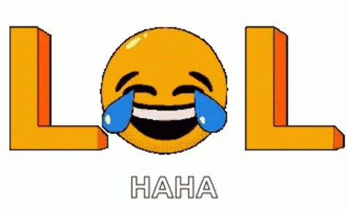 A Laughing Smiley Face With Tears Coming Out Of Its Eyes And The Word Lol Written Below It . GIF