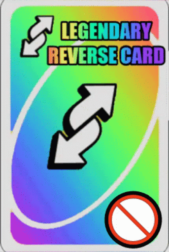 A Legendary Reverse Card With Two Arrows On It GIF