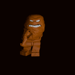 A Lego Figure Of A Cartoon Character With A Beard And Big Teeth GIF