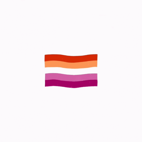 A Lesbian Flag Is Waving In The Wind GIF