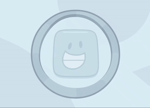A Life Of An Ice Cube Advertisement With A Smiling Ice Cube On It GIF