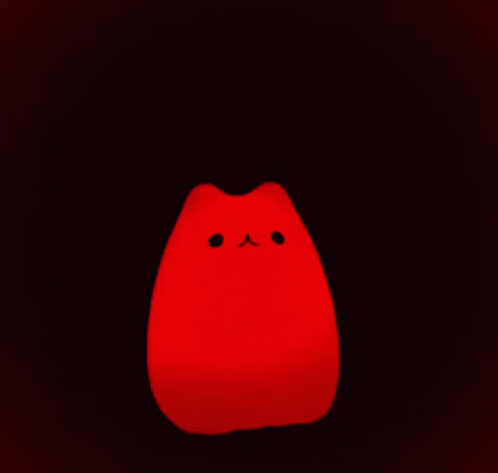 A Light That Looks Like A Cat With A Small Face GIF
