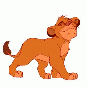 A Lion Cub From The Lion King Is Looking Up At The Sky GIF