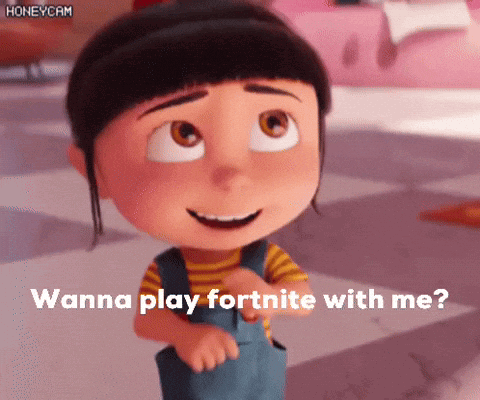 Girl From Despicable Me Asking To Play Fortnite GIF