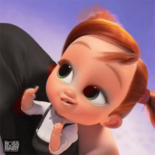 A Little Girl From The Boss Baby Family Business Is Being Held By A Man . GIF