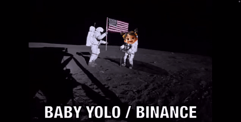 A Little Girl In A Space Suit Is Standing On The Moon Next To An Astronaut . GIF