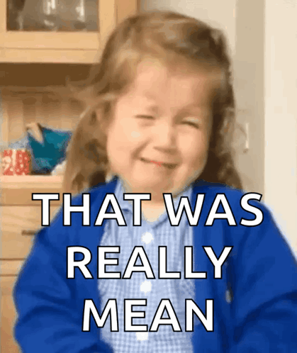 A Little Girl Is Crying With The Words That Was Really Mean Behind Her GIF