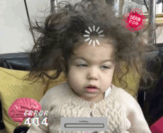 Girl Sitting On Couch With 404 Loading Bar GIF