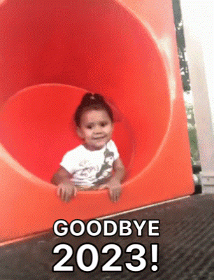 Girl On Slide Goodbye 2023 GIF