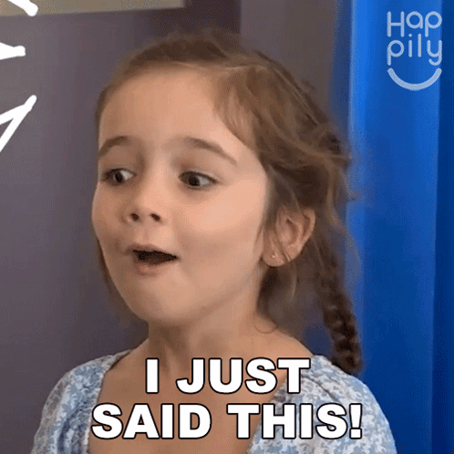 A Little Girl Says " I Just Said This " GIF