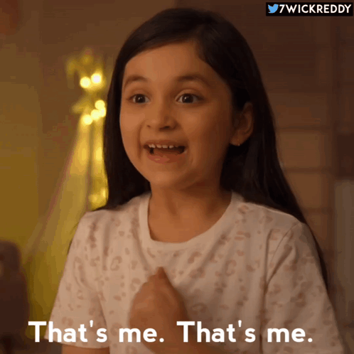 A Little Girl Says " That 'S Me That 'S Me " In A Tweet GIF