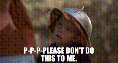 A Little Girl Wearing A Hat And A Strainer On Her Head Is Talking To Someone . GIF
