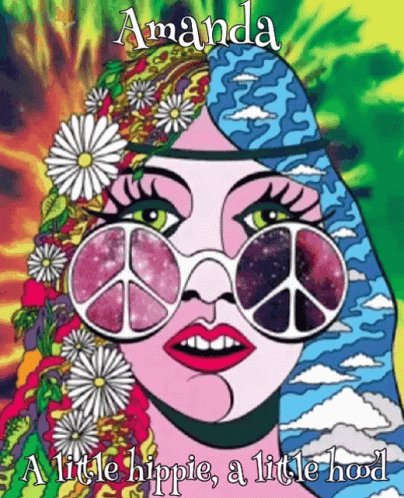 A Little Hippie A Little Head Is Written On A Poster GIF