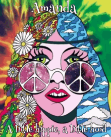 A Little Hippie A Little Hood Is Written On A Poster GIF