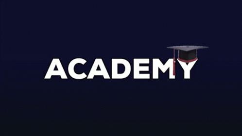 A Logo For Academy With A Brain And A Graduation Cap GIF