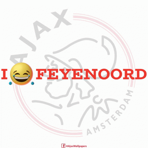 A Logo For Ajax Amsterdam With A Smiley Face On It GIF