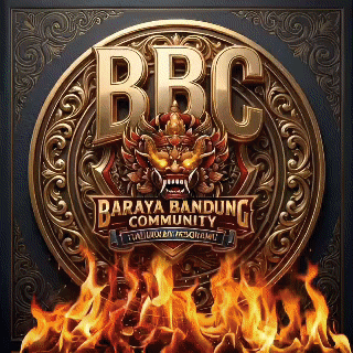 A Logo For Bbc Baraya Bandung Community With A Dragon On It GIF