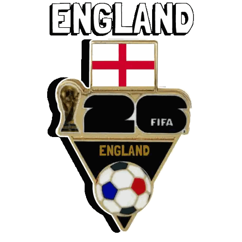 a logo for england with a soccer ball