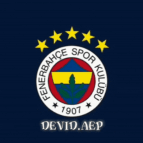 A Logo For Fenerbahce Spor Kulubu 1907 On A Blue Background GIF
