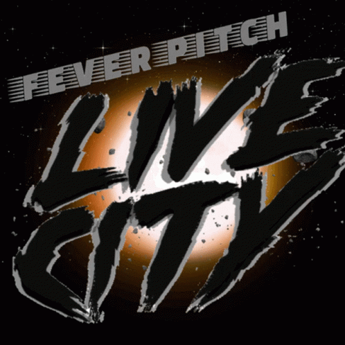 A Logo For Fever Pitch Live City Shows A Planet In Space GIF