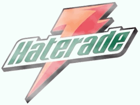 A Logo For Gatorade With A Lightning Bolt In The Middle GIF