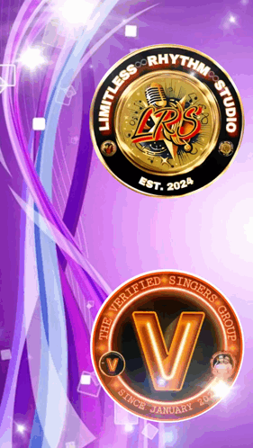 A Logo For Limitless Rhythm Studio Is Shown On A Purple Background GIF