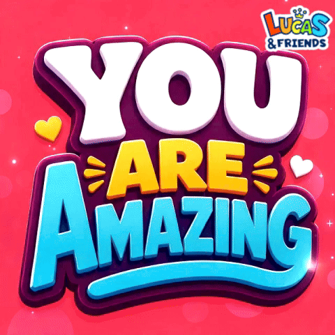 A Logo For Lucas And Friends Says You Are Amazing GIF