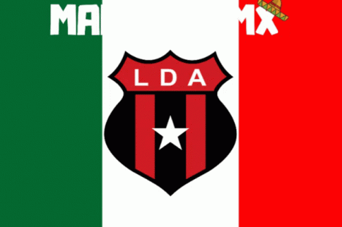 A Logo For Manudos Mx Is Displayed On A Mexican Flag GIF