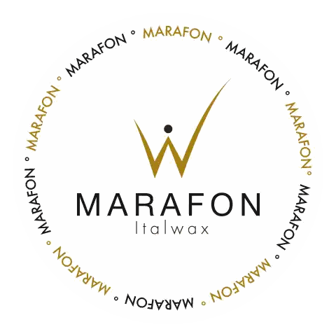 a logo for marathon italwax with a w in the middle