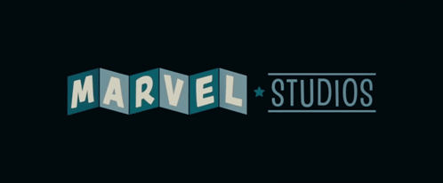 A Logo For Marvel Studios Is Shown On A Dark Background GIF