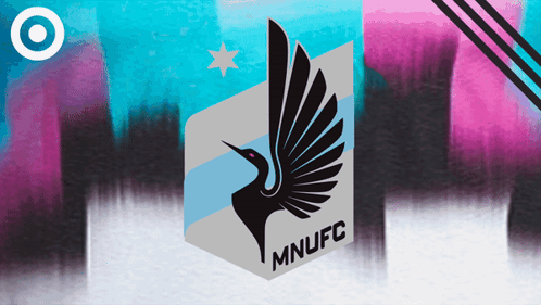 A Logo For Mnufc Shows A Bird With Wings GIF