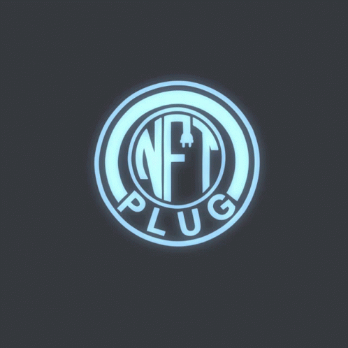 A Logo For Nft Plug Has A Plug In The Center GIF
