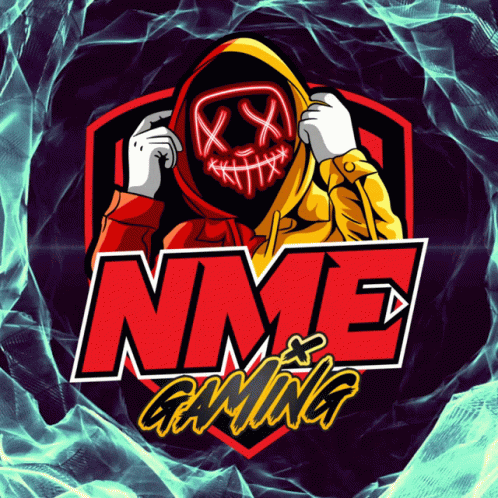 A Logo For Nme Gaming Shows A Person Wearing A Mask GIF